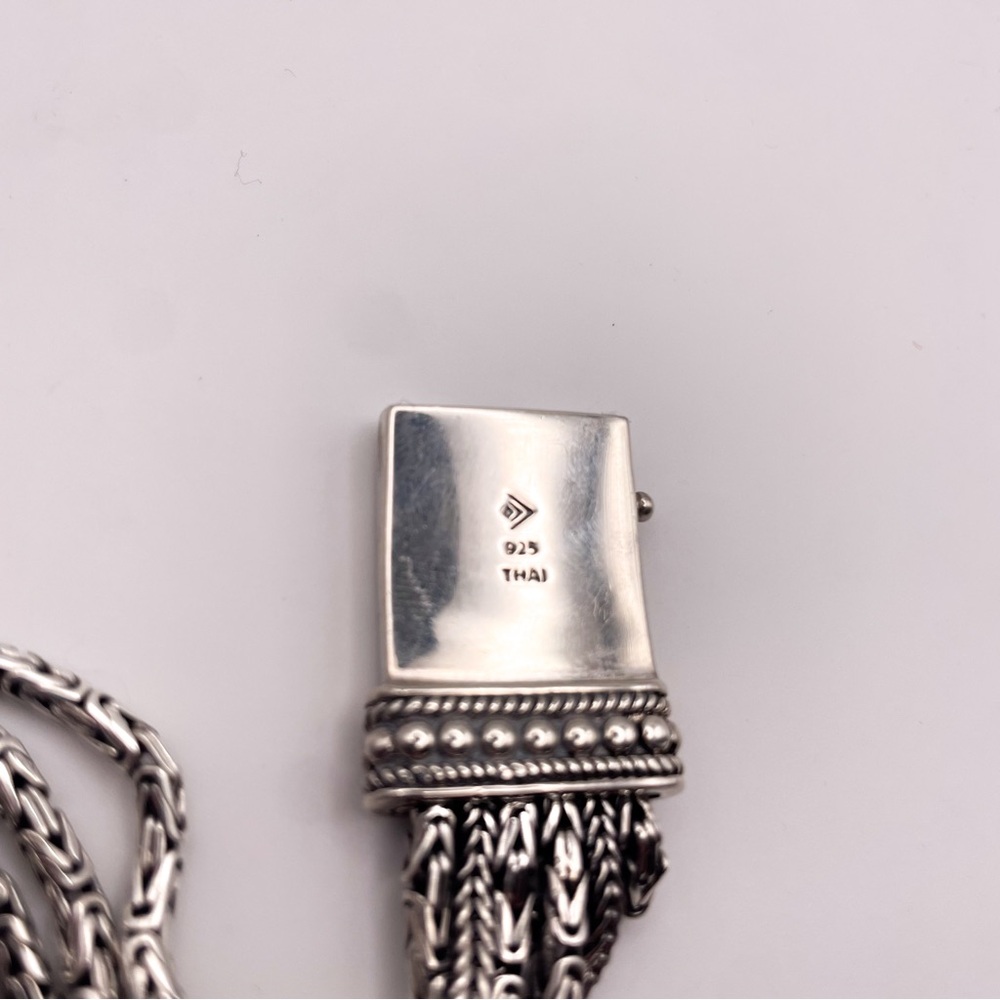 Silpada B1452 Sterling Silver Multi-Strand Woven Chain Bracelet with Box Clasp - Picture 13 of 13